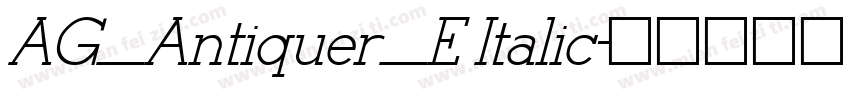 AG_Antiquer_E Italic字体转换
